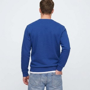 Sweat-shirt classique bleu royal à col rond en molleton de coton premium, pull décontracté pour tous les jours, unisexe - Product Image 6