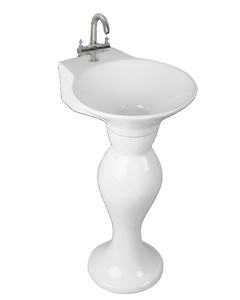Lavabo de pedestal de cerámica de una pieza, lavabo de baño moderno para uso sanitario de Hotel, al mejor precio de fábrica de China - Product Image 1