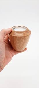 Natural Solid Wood Tea Light Holder Modern Geometric Candle Stand for Living Room and Dining <b>Table</b> <b>Decor</b> - Product Image 2