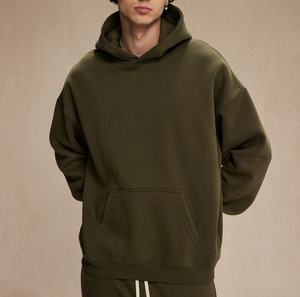 Hoodie surdimensionné avec logo personnalisé pour hommes, en coton, pull-over, commande en gros, marque privée - Product Image 5