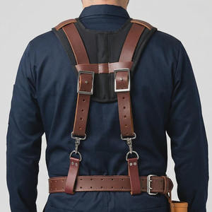 Ceinture porte-outils robuste en toile et cuir de qualité supérieure pour électriciens et charpentiers, pochette de travail ajustable, prix de gros OEM - Product Image 3