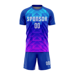 Uniforme de Fútbol, Camiseta y Pantalones Cortos, 100% Poliéster, Nombre del Equipo Personalizado, Unisex, Control de Humedad para Deportes de Equipo y Práctica - Product Image 1