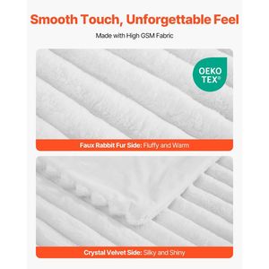 Couverture Polaire Ultra Douce en Fausse Fourrure, 50 x 60 Pouces, Mignonne, Petite, Légère et Moelleuse, 1270 x 1524 mm - Product Image 3