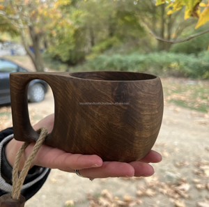 Mug en bois de design moderne pour la cuisine, mug à bière en bois - Product Image 5