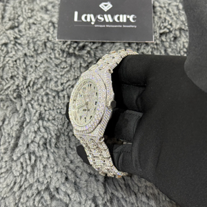 Reloj Mecánico Clásico Unisex Personalizado de Acero Inoxidable, Resistente al Agua, con Cristal de Diamantes Moissanite, Estilo Vintage de Lujo - Product Image 2