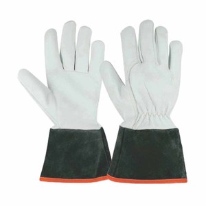 Gants de soudage TIG en cuir de chèvre et de vache, protection industrielle des mains, résistants à la chaleur, pour barbecue et lutte contre les incendies - Product Image 3