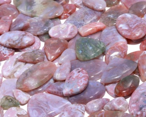 Ágata de musgo natural, forma de mezcla suave, piedra preciosa suelta, venta al por mayor, cabujón de ágata de musgo rojo para fabricación de joyas, precio de fábrica, alto Gra - Product Image 2