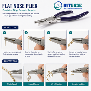 Alicates Profesionales para Joyería, de Punta Plana y Redonda, de Acero Inoxidable, Herramienta para Dar Forma a Alambres, OEM, ODM, Venta al Por Mayor - Product Image 3