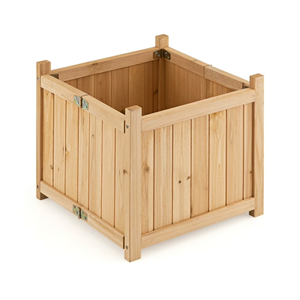 Natural Outdoor Acacia Wood <b>Planter</b> Square, Durable <b>Raised</b> Garden Bed Box For Herbs & Flowers Manufacturer Vietnam - Product Image 2