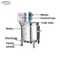Réservoir de mélange à double paroi en acier inoxydable 500L-10000L pour mélangeur de liquide de vinaigrette à la mayonnaise et au fromage