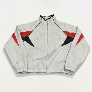 เสื้อแจ็คเก็ตแทร็คแบบ unisex ผลิตจากโพลีเอสเตอร์น้ำหนักเบา เป็นมิตรกับสิ่งแวดล้อม แขนยาว มีซิป คอฮู้ด สีพื้น ดีไซน์สปอร์ต สตรีทแวร์ - Product Image 1