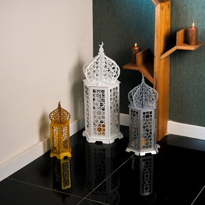 Ramadan Metal Fanoos Lantern Eid Islamic Home Decor Decorative <b>Hanging</b> <b>Candle</b> Holder Muslim Housewarming Gift Traditional - Product Image 5