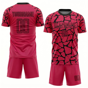 Ensemble de tenue de football sportive, séchage rapide, léger, 100% polyester, logo personnalisé sublimé, ensembles de tenues de football unisexes - Product Image 2