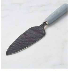 Modern Cake Knife <b>Set</b> With Blue Handle And Non Stick Steel Blade 2 Piece For Serving Use Wedding Catering And Parties - Product Image 3