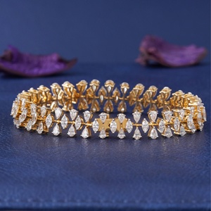 Bracelet tennis en diamant de laboratoire taille princesse 13,53 carats, en argent sterling, sertissage panier à 4 griffes, clarté VVS-VS, certifié IGI, tendance - Product Image 3
