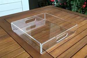 Caja de Regalo Decorativa de Metal Hecha a Mano con Tapa de Madera Acrílica y Incrustaciones de MOP, Caja de Almacenamiento Decorativa Pulida para el Hogar y las Fiestas - Product Image 2