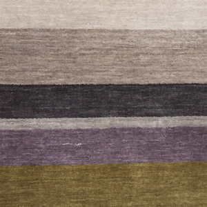 DECORDEC Olive Green Mauve Layered Horizontal Stripe Wool <b>Rug</b> Eco-Friendly Non-Slip Hand-Tufted <b>Thick</b> <b>Pile</b> for Living Room Hotel - Product Image 4