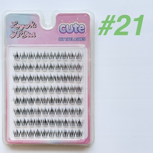 No-Glue Self-Adhesive Synthetic Hair Fiber Lashes Natural Clusters Doll Eyes 8 Rows Semi-Hand Made Easy Apply Reusable 8 Pairs - Product Image 5