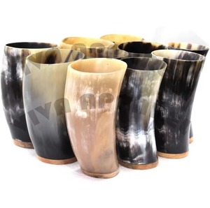 Vaso y Taza Rústica Hechos a Mano con Cuerno de Búfalo Natural Ecológico por REHMAN CRAFT - Product Image 4