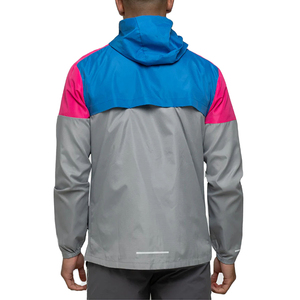 Soft Comfortable Wind Resistant Waterproof Hooded Windbreaker <b>Jacket</b> with Zipper Front Printing OEM Service - Product Image 3