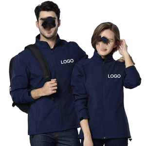Unisex Navy <b>Fleece</b> Jacket Stand Collar Quarter-Zip Closure Waterproof Windproof Winter Sport Style Casual Outdoor Wear Custom - Product Image 1