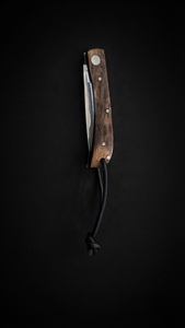 Couteau pliant artisanal DIY en acier inoxydable à lame coulissante, avec étui en cuir OEM, pour la chasse, le camping et la survie, lame Drop Point - Product Image 4