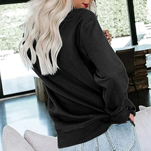Customized Women's Heavyweight Oversized Streetwear Sweatshirt Set <b>Acid</b> Washed Distressed Sun Faded Turtle Neck - Product Image 2