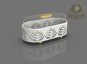 Support à gâteau rond traditionnel de luxe personnalisable avec dôme en verre amovible, en acier inoxydable, écologique, pour présentation de desserts, hôtel, boulangerie - Product Image 6