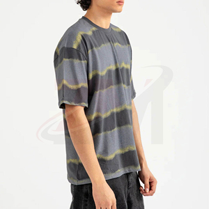 Camiseta Oversize Tie Dye Personalizada OEM para Hombre, Algodón Premium, Estilo Urbano, Diseño Gráfico, Ropa Casual de Moda, Patrón de Letras, Logotipo Frontal - Product Image 3