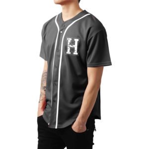 Camiseta de béisbol de alta calidad hecha a medida para equipos escolares y de club con logotipo, número y nombre del jugador, producto OEM con botones completos. - Product Image 4