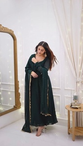 FATEMA FASHION Ensemble Salwar Kameez Moderne de Designer Bollywood pour Femme, Tenue de Fête de Mariage Indienne, Kurti, Pantalon et Dupatta, Séchage Rapide - Product Image 5