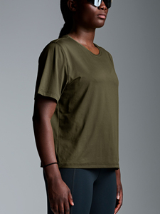 T-shirt décontracté ample pour femme, style streetwear, en coton respirant, manches courtes, personnalisable avec patchs, pour usage quotidien, couleurs personnalisées - Product Image 4