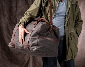 Factory Custom Canvas Leather Duffel <b>Bag</b> Heavy Duty Waterproof Travel Weekend Overnight <b>Carry</b> <b>On</b> Tote LCDB-0016 - Product Image 2