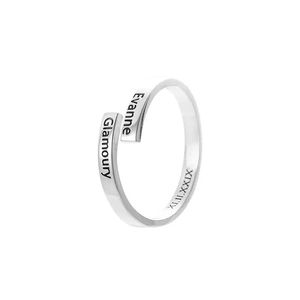 Anello Moda in Argento Sterling con 2 Nomi, Realizzato a Mano - Product Image 2