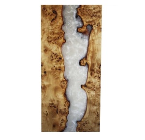 Planche à découper de luxe en bois et résine pour maisons modernes – Planche de découpe en bois avec rivière de résine durable - Product Image 1