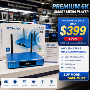 Crecimiento de tu Negocio en Línea: TV Box Android S7 MAX con Resolución 6K, Android 12, Precios Competitivos al por Mayor, Gran Potencial de Reventa - Product Image 1