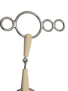 Bridon d'entraînement torsadé en acier inoxydable de haute qualité pour chevaux, toutes couleurs disponibles, avec anse décalée 3/8 - Product Image 6