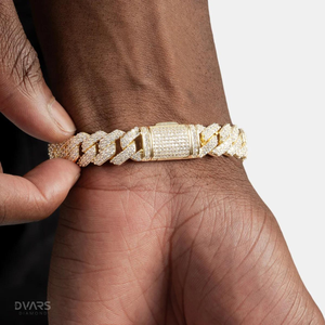 Bracelet Chaîne Cubaine Hip Hop de Luxe en Argent 925 Certifié VVS Miami Moissanite, Bijoux Givrés pour Hommes et Femmes - Product Image 2