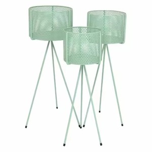 Soporte para plantas de diseño de última generación, de hierro negro con decoración en volutas, de 5 niveles, simétrico, escalonado, tipo pedestal, para decoración de patio. - Product Image 2
