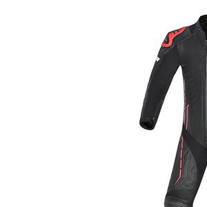 Traje de Motocicleta Completo para Hombre, Diseño Deportivo Negro y Rojo, Cuello Alto, Cierre de Cremallera, Transpirable, Spandex, Poliéster, Ropa de Verano - Product Image 3
