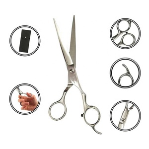 กรรไกรตัดผมมืออาชีพ สแตนเลส ใบมีดคม พร้อมซองหนัง สำหรับร้านทำผม - Product Image 1