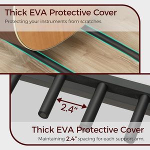 Supporto Nero per Chitarre Acustiche, Elettriche e Bassi - Portastrumenti - Product Image 5