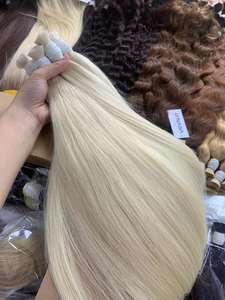 Precio de fábrica 24 pulgadas 100g Super doble dibujado alineado Natural recto vietnamita crudo virgen extensiones de cabello humano Color claro - Product Image 6