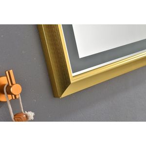 Specchio da Bagno a LED da Parete 72 x 48 Pollici con Cornice in Alluminio, Antiappannamento, Memoria, 3 Colori, Dimmerabile a Regolazione Continua - Product Image 3