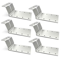 Support de montage vertical en acier pour poteau en T, à fixation unilatérale, avec revêtement en poudre, pour boîte aux lettres et support de signalisation