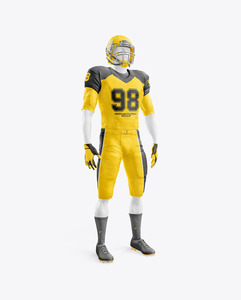 Custom 12 Panel High Quality Breathable Polyester Men's American Football Uniform Set for Children Short Sleeve <b>Padded</b> Football - Product Image 1