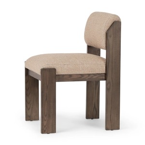 Chaise de salle à manger en bois de qualité supérieure avec revêtement en tissu doux, sièges élégants et minimalistes pour cafés, restaurants et espaces hôteliers - Product Image 4