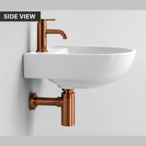 Lavabo Ovalado de Cerámica para Colgar en la Pared, Lavabo de Baño de Diseño Moderno con Acabado Pulido, Artículos Sanitarios para Uso Hospitalario - Product Image 4