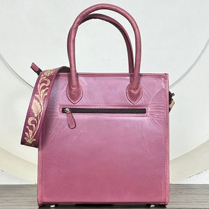 Sac fourre-tout en cuir véritable fait main, design de luxe, best-seller, sac à main en cuir de vachette, sac à bandoulière pour cowgirl - Product Image 5