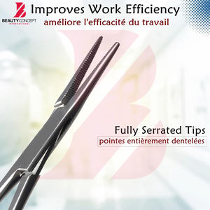 Pinzas Hemostáticas Kelly Rectas y Curvas de Acero Inoxidable, Precio al por Mayor, Reutilizables, Instrumentos Quirúrgicos Manuales - Product Image 5